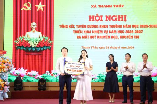 AMDI Group đồng hành cùng Quỹ Khuyến học, Khuyến tài xã Thanh Thủy - Phú Thọ